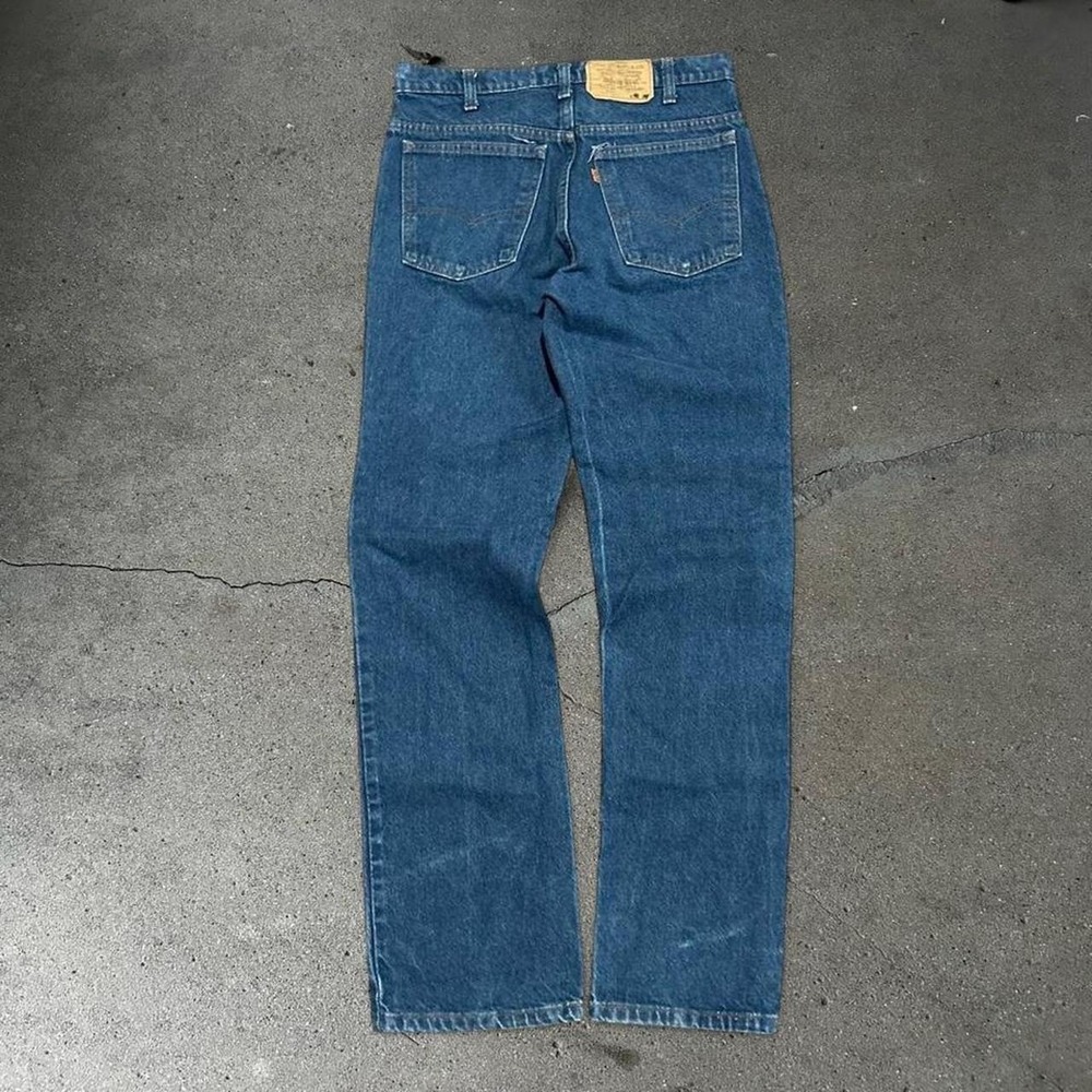 Vintage 80s men's Levi's orange tab 519-0217 blue straight leg jeans Size 30x32